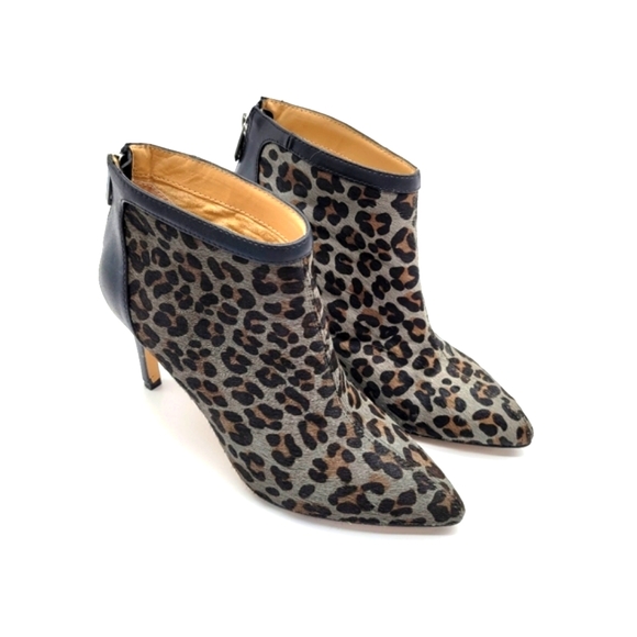 Adrienne Vittadini Nyla Leather Ankle Boots Womens Size 7